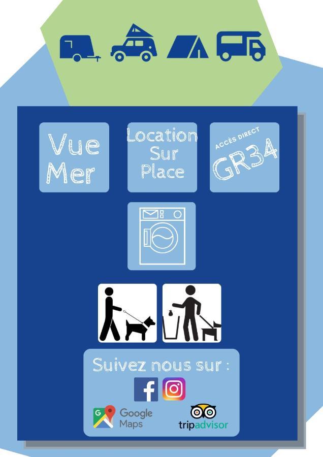 Tente 3 Chambres, Petit Camping Familial Vue Mer Plestin-les-Greves Exterior photo